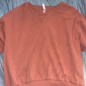 Coral pink crew neck sweater